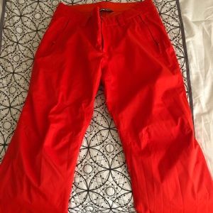 The North Face electric orange Freedom ski pants